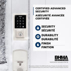 Weiser SmartCode Matte Black Keyless Entry Door Lock/Deadbolt Lock, 10-Button Touchpad Door Lock with Backlit Keypad, Up to 50 User Codes Electronic Door Locks for Front Door, Traditional Home Décor