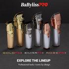 BaBylissPRO FX+ and METALFX Professional Cord/Cordless Trimmers Gold