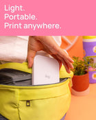 Canon Ivy 2 Mini Photo Printer (Pure White), Bluetooth Portable Smartphone Printer for iOS & Android, Bundle with 110 Zink Sticky-Back Photo Prints, LED Light Bar, Protective Case & USB Cable