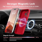 Magnetic for iPhone 16 Pro Max Case, Compatible with MagSafe, [Full Camera Protection][Screen Protector] Silicone Shockproof Protective Phone Case for iPhone 16 Pro Max 6.9\, Deep Red