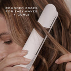 Kristin Ess Hair 3-In-One Titanium Flat Iron Hair Straightener, Curler and Waver - Styling + Frizz Control - Polished S Curls - Dual Voltage - 1 1/4 Inch Rounded Straightener Curler 2 In 1 + Waver