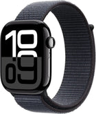 Apple Watch Series 10 [GPS 46mm] Smartwatch with Jet Black Aluminium Case with Ink Sport Loop. Fitness Tracker, ECG App, Always-On Retina Display, Water-Resistant