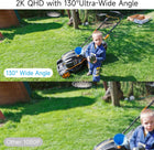 4PCs 2.4G-5G WiFi Security Camera Wireless Outdoor, 2K Battery Powered Cameras for Home Security with AI Detection, Color Night Vision, Siren, IP66, 2-Way Talk, SD/Cloud, Works Alexa&Google Assistant