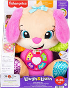 Fisher-Price Laugh & Learn Smart Stages Sis, Multilanguage | English, French, Spanish, Portuguese, Pink Plush Toy, Music & Lights, 5 Activations, Baby & Toddlers Ages 6+ Months
