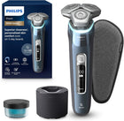 Philips Shaver Series 9000, Wet and Dry Electric Shaver, with Lift & Cut Shaving System and SkinIQ Technology, Pop-up Trimmer, Cleaning Pod, and Travel Case, Ice Blue, Model S9982/50