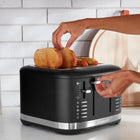 KitchenAid 4 Slice Toaster, KMT4109, Black Matte | Wide-range of toasting shades, Extra Wide Slots, high lift lever, Toasts bagels, english muffin, thick breads, Crumb Tray
