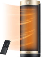 DREO Space Heater for Indoor Use, 16 inch Portable Electric Heater with Remote for Bedroom, 1500W PTC Ceramic Fast Heating with Thermostat, Overheating &Tip-Over Protection, 70°Oscillating, 12H Timer