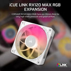 CORSAIR iCUE Link RX120 MAX RGB 120mm PWM Thick Fan – High-Static Pressure – Magnetic Dome Bearing – Single Fan – White