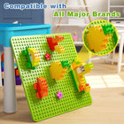 5-in-1 Toddler Table and Chair Set with 128PCS Building Blocks, Kids Activity Table Flip Top for Art, Sand & Water Play, Leak-Proof Design, Includes 1 Sturdy Chair, ASTM Certified, Gift for Ages 2-4