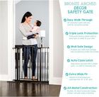 Regalo Easy Step Arched Decor Safety Gate, 29-35 inches Wide, Bronze, Extra Wide