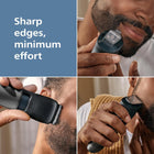 Philips Beard Trimmer 7000 Series - Self-sharpening Metal Blades, 40 Lock-in Settings, BeardSense Technology, Hair Collector, 100% Waterproof, Charging Stand, Travel Pouch, Model BT7665/15