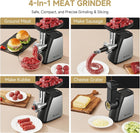 AAOBOSI Meat Grinder, 4-in-1 Meat Grinder Electric [2800W Max] with 3 Slice, Shred Blades,2 Blades,4 Plates,Sausage Stuffer,Kubbe Kit, for Home Kitchen Use, Stainless Steel