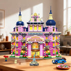 INSOON Pink Estate House Building Set with Lights, 3 Style Pinkspire Construction Model with Car Fountain, 1815 PCS Friends Villa Castle Building Block Kit Home Decor, Gift for Adults Boys Girls 8-12+