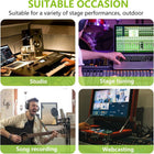 6 Channel Audio Interface Sound Board Mixing Console 16-Bit DSP DJ Mixer Audio Reverb Effect +48V Phantom Bluetooth Studio Audio Mixer For Karaoke Studio Streaming Recording