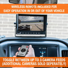 Buyers Products Rearview Backup 7 inch Camera, Rear Vehicle Observation System with Night Vision Monitor Kit for Trucks, RVs, Trailers, Vans and More, with Remote Control, 8883000, Black