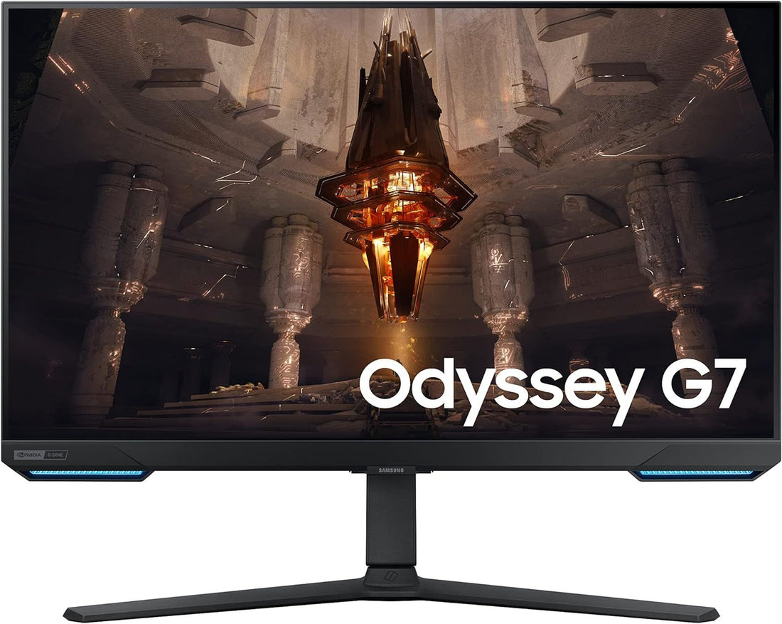 SAMSUNG Odyssey G70B Series 32-Inch 4K UHD Gaming Monitor, IPS Panel, 144Hz, 1ms, HDR 400, G-Sync and FreeSync Premium Pro Compatible, Ultrawide Game View - LS32BG702ENXGO