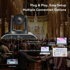Tenveo AI Auto-Tracking 20X Optical Zoom PTZ Camera, USB3.0/HDMI, FHD 1080P60 for Video Conferencing, Live Streaming, Church, Education, Zoom, Teams & OBS