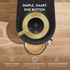 Nespresso Vertuo Pop+ Deluxe Coffee and Espresso Machine by Breville - Matte Black and Gold