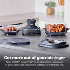 Ninja Crispi Glass Air Fryer, 4-in-1, Grey, FN101CGY | Max crisp, bake, air fry, recrisp, 450F/232°C max, 4 Qt/3.8L and 6 Cup containers, PFAS-free glass