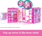 Barbie Dream Closet Toy Playset with Clothes & Accessories, 3-ft-Wide with 25+ Pieces, 4 Complete Fashion Looks