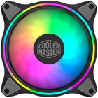 Cooler Master Master Fan MF120 Halo Duo-Ring Addressable RGB Lighting 120mm 3 Pack with Independently-Controlled LEDs, Absorbing Rubber Pads, PWM Static Pressure for Computer Case & Liquid Radiator