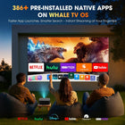 [2025 Netflix-Licensed | 386+ Built-in Apps] DBPOWER E2 Smart Projector with WiFi and Bluetooth, Mini Projector 4K Support with Netflix, Youtube, Disney+, Hulu, Max, Crunchyroll w Portable Case