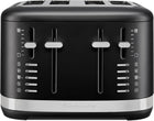 KitchenAid 4 Slice Toaster, KMT4109, Black Matte | Wide-range of toasting shades, Extra Wide Slots, high lift lever, Toasts bagels, english muffin, thick breads, Crumb Tray