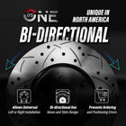 DS-One Rear Coated Drilled Slotted Disc Brake Rotor (1 Piece Only) DS1-780082 Replacement For Ram 1500 Classic Dodge Durango Chrysler Aspen - Left or Right Side (Driver Passenger)
