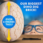 NATIONAL GEOGRAPHIC Jumbo Dinosaur Egg Dig Kit - Excavate 12 Figures & Replica T. Rex Tooth from Giant 15 cm Brick, Dino Egg, Educational Science Kits, Gifts for Boys and Girls, Easter Basket Stuffers