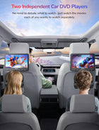 10.5 Inch Portable Car DVD Players with HDMI Input, 5 Hours Battery, Dual Car DVD Players Support USB/TF Card, Last Memory