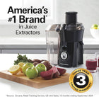 Hamilton Beach Juicer Machine, Big Mouth Large 3 inch Feed Chute for Whole Fruits and Vegetables, Easy to Clean, Centrifugal Extractor, BPA Free, 800W Motor, Black 67601AG
