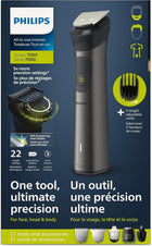 Philips Multigroom 7000 Series, All-in-One Shaver, Beard Trimmer and Hair Clipper, 21-Piece Men\'s Grooming Kit for Face, Hair, Body, Nose and Ear, No Blade Oil Needed, Soft Pouch, Model MG7960/28