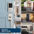 Weiser SmartCode Satin Nickel Keyless Entry Door Lock/Deadbolt Lock, 10-Button Touchpad Door Lock with Backlit Keypad, Up to 50 User Codes, Electronic Door Locks for Front Door, Modern Home Décor