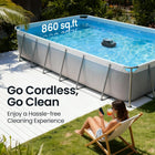 AIPER Scuba SE Cordless Pool Cleaner, Upgrade 95-Min Runtime, Smart Self-Parking, Pool Vacuum for Above-Ground Pools up to 860 Sq.ft, Black