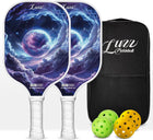 LUZZ Pickleball Paddles Set of 2, T700 Carbon Fiber Raquette Pickleball USAPA Approved Pickle Ball Rackets for Men Women Beginners Sandblasted Surface with Honeycomb Core