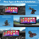 Carpuride W103 Pro 10.3\ CarPlay Android Auto Bluetooth Transmitter | 1080P HD touchscreen, Bluetooth transmitter, GPS navigation, Siri, FM radio, Mirror Link and 3 mounting