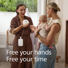 Philips Avent Hands-free Double Electric Breast Pump, Hospital-strength Motor, Mimics Baby\'s Drinking Rhythm, Pumps up to 85 Times per Minute, 2 Collection Cups, 4 Breast Shields, Model SCF539/62