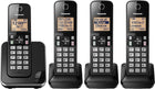 Panasonic DECT 6.0 Expandable Cordless Phone with Call Block - 4 Cordless Handsets - KX-TGC384CB (Black)