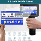 Phezer Upgraded P16 Handheld Inkjet Printer for Any Surface with Quick-Dry Ink Cartridge, Intelligent 360° Coding Machine for Date/Time/Barcode/QR Code/Logo (Support 25 Languages & 3 Print Precision)