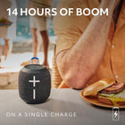 Ultimate Ears WONDERBOOM 4 Portable Waterproof Bluetooth Speaker with Big Bass and 360-Degree Sound, Dustproof Floating Speaker with 131ft (40m) Range - Gray