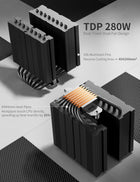 upHere CPU Cooler Air,Dual Tower Cooler with 120mm ARGB PWM Fan,8 Heat Pipes for Intel LGA 1851/1700/2011/2066/115X,AM5/AM4/AM3,Black,UE2 Elite KC8C