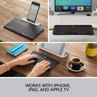 Logitech Keys-To-Go Super-Slim and Super-Light Bluetooth Keyboard for iPhone, iPad, Mac and Apple TV including iPad Air 5th gen (2022) - Black