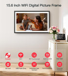 64GB Frameo 15.6 Digital Picture Frame Large 1920 x 1080 IPS FHD Touch Screen WiFi Electronic Photo Frames Share Moments Instantly Anywhere Photo Gifts for Parents and Grandparents