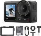 DJI Osmo Action 4 Essential Combo, 4K/120fps Action Camera | 1/1.3-Inch Sensor, Stunning Low-Light Imaging, 10-bit & D-Log M Color Performance, a Long-Lasting 1770 mAh Battery