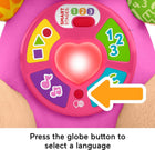 Fisher-Price Laugh & Learn Smart Stages Sis, Multilanguage | English, French, Spanish, Portuguese, Pink Plush Toy, Music & Lights, 5 Activations, Baby & Toddlers Ages 6+ Months