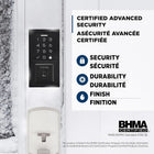 Weiser SmartCode Matte Black Keyless Entry Door Lock/Deadbolt Lock, 10-Button Touchpad Door Lock with Backlit Keypad, Up to 50 User Codes, Electronic Door Locks for Front Door, Modern Home Décor