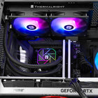 Aqua Elite 240 V3 Liquid CPU Cooler, AIO Pump Head Speed up to 3300RPM, TL-C12B-S V2×2 PWM Fans,for AMD/AM4/AM5, Intel LGA1150/1151/1200/2011/1700, Computer CPU Aio Cooler