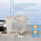 LINGXIAO Pool Pump Inground 1HP, 115/208-230V 6340GPH, in/Above Ground Pool Pump, High Flow, Powerful Self Priming Swimming Pool Pump with Filter Basket, Low Noise, 1.5 & 2 Adapters