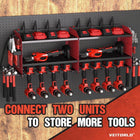 Gifts for Men Dad Husband Him Fathers Day, Power Tool Organizer with Charging Station, Wall Mount Garage Shelving with 6 Drill Holder, Garage Storage Built in 8 Outlet Power Strip,Battery Organizer