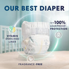Pampers Pure Baby Diapers, Size 6 (35+ lbs), 108, Up to 100% Leakproof, Premium Hypoallergenic Soft Diapers